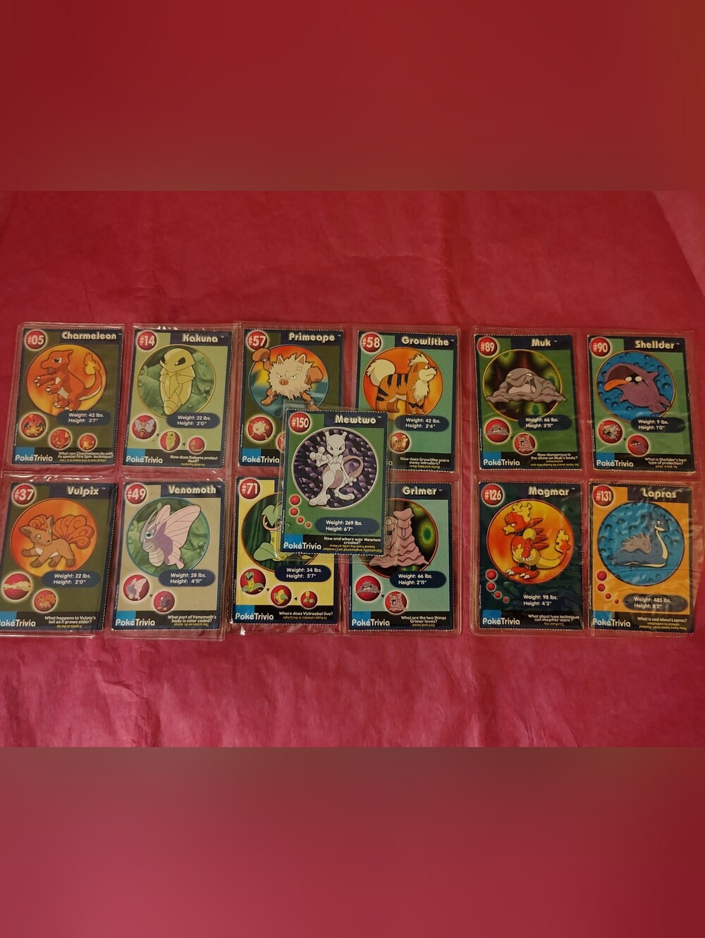 Vintage 1999 Topps Pokemon Series 2 Trading Card Lot of 13 Mewtwo Charmeleon Etc